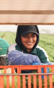 smiling worker